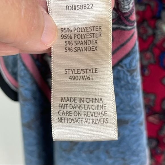 Max Studio Red Floral Shift Dress Size Medium - Picture 6 of 7